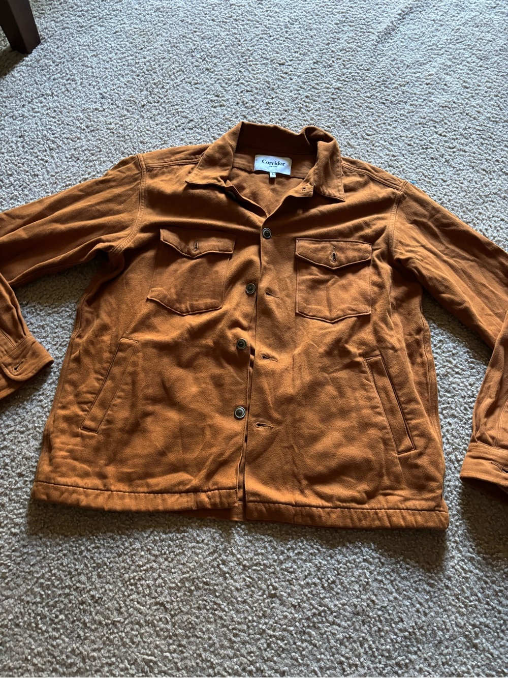 Corridor NYC  Shirt Jacket Mens Large Snap Front Overshirt